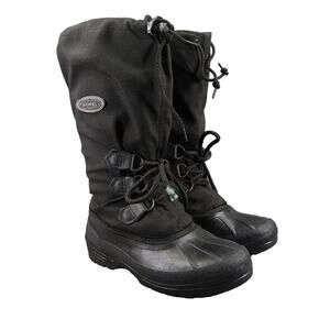 Sorel Boots Womens 7 Snow Winter Tall Lined Black Lace Up Vintage Kaufman Canada